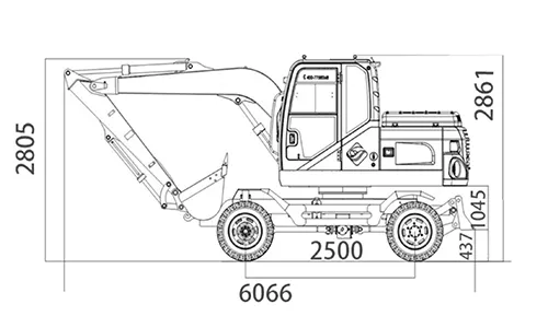Excavadora sobre ruedas ST609W