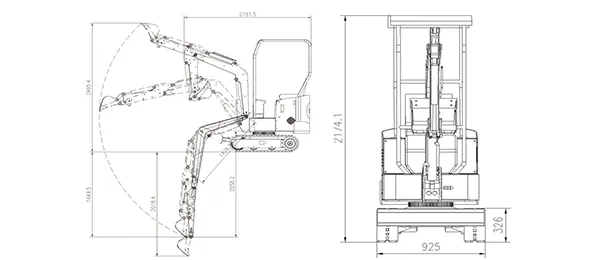 Excavadora eléctrica sobre orugas KE12/12 Plus