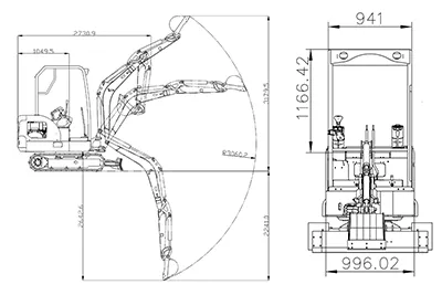 Excavadora eléctrica sobre orugas KE20/25