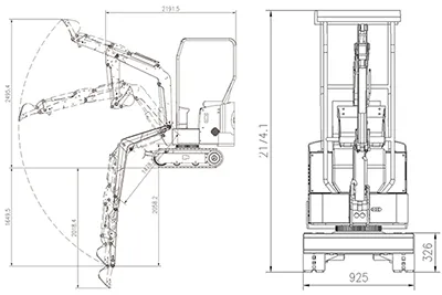 Miniexcavadora diésel sobre orugas KV12/12 Plus