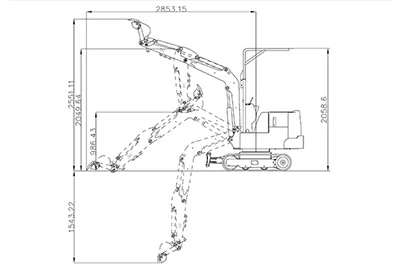 Miniexcavadora diésel sobre orugas KV12/12 Plus